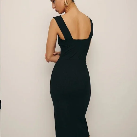 Reformation Cassi Blue Midi Dress NWT - Picture 3 of 12